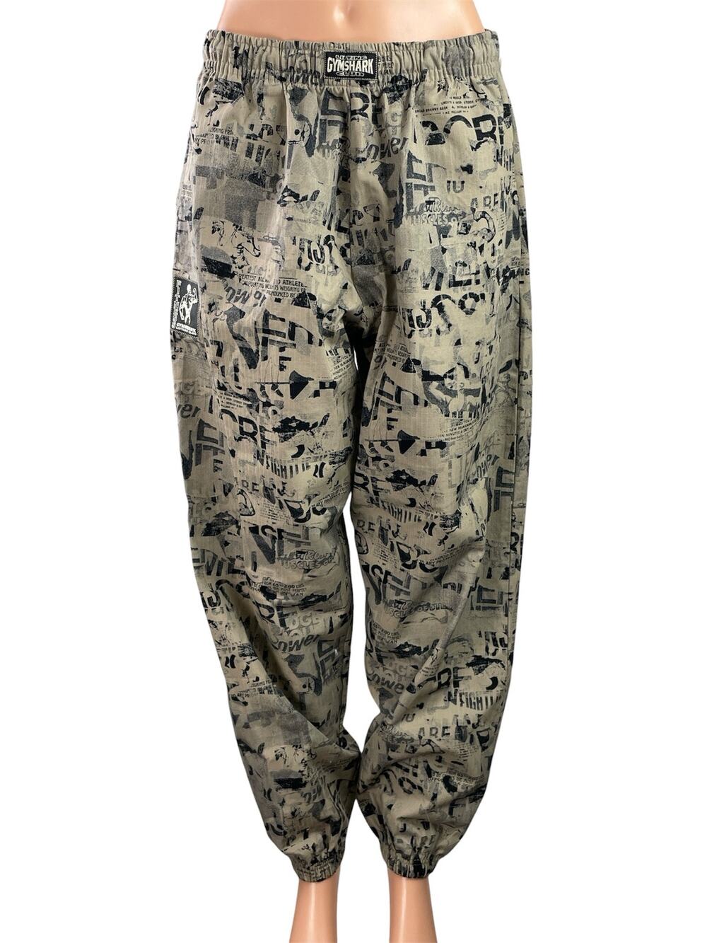 Gymshark Lifting Oversized Women's Brown Printed Woven Jogger Trouser Pants Sz S